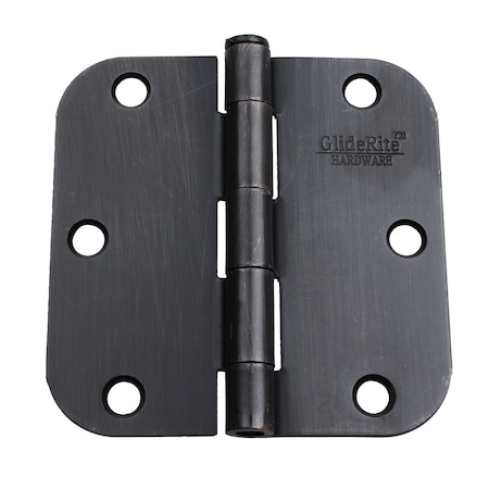 Gliderite Hardware 3-1/2 in. Oil Rubbed Bronze Door Hinge with 5/8 in. Corner Radius - 3558-ORB 3558-ORB-1